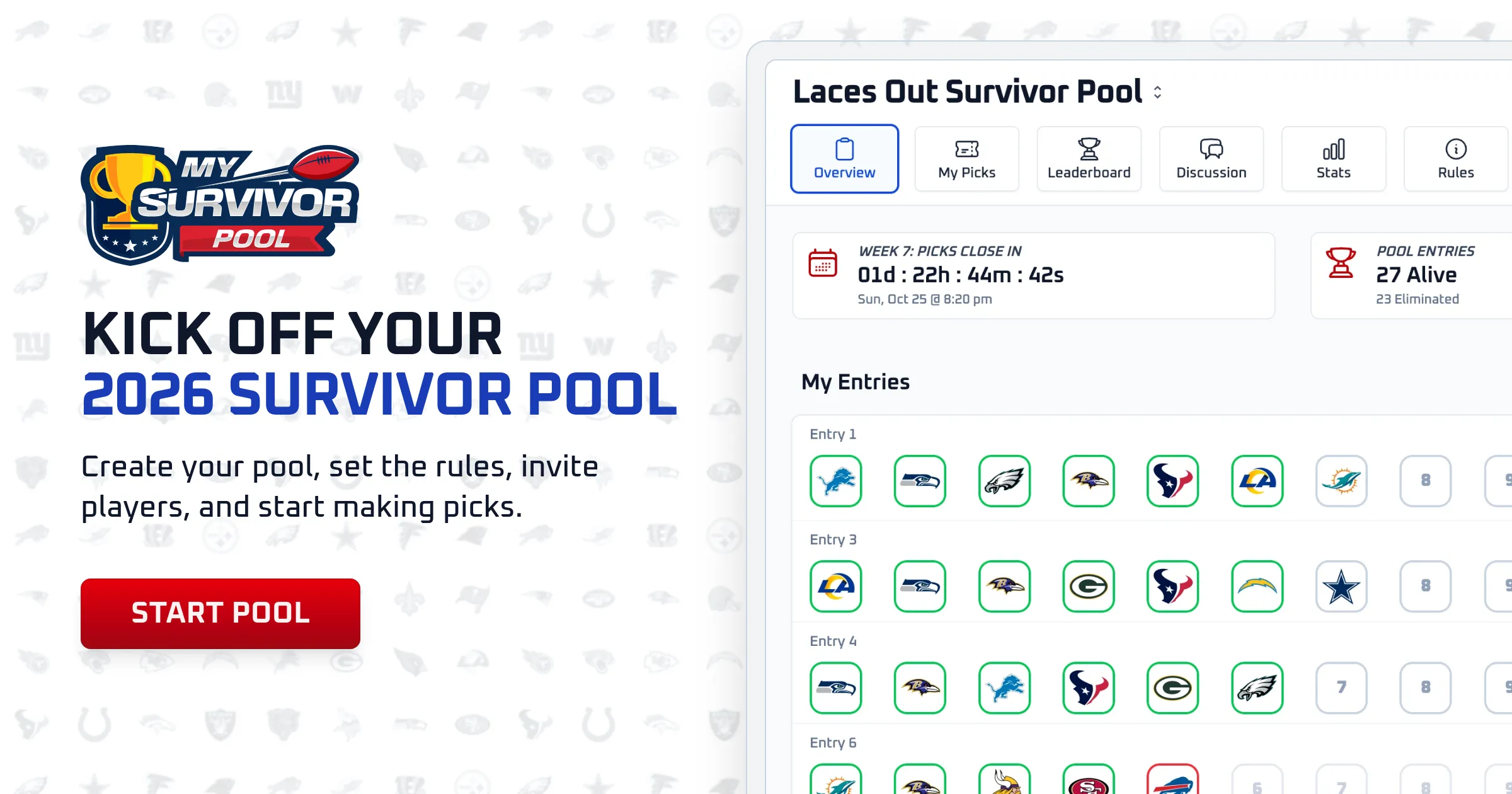 My Survivor Pool preview